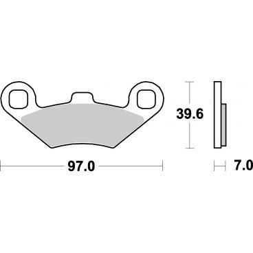 Plaquettes de frein moto SBS ATS-Sinter 716ATS