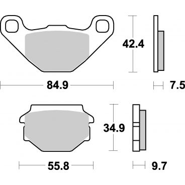 Plaquettes de frein scooter SBS Ceramic 118 HF