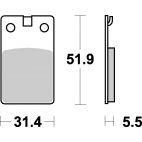 Plaquettes de frein scooter SBS Ceramic 132 HF