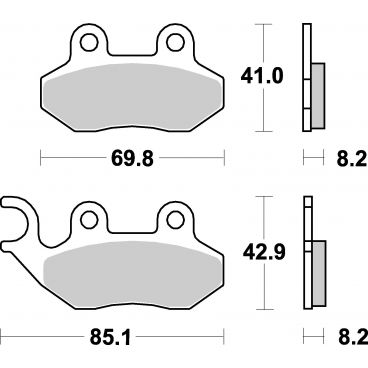 Plaquettes de frein scooter SBS Ceramic 140 HF