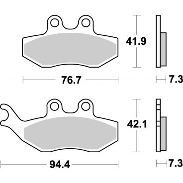 Plaquettes de frein scooter SBS Ceramic 168 HF