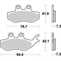 Plaquettes de frein scooter SBS Ceramic 173 HF