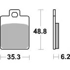 Plaquettes de frein scooter SBS Ceramic 202 HF