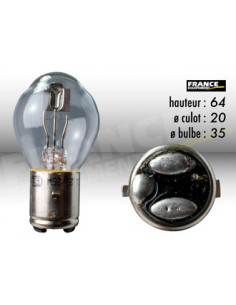 AMPOULE PHARE BA20D 6V25/25W