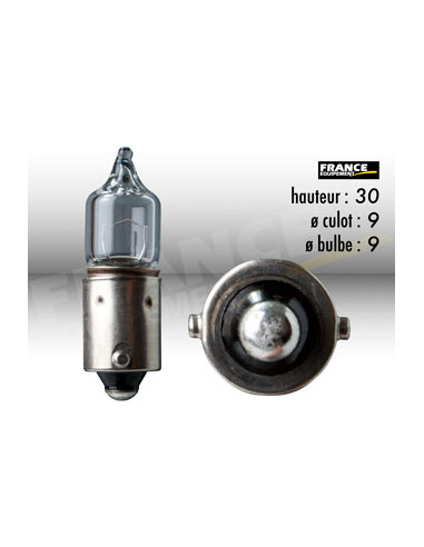 AMPOULE TEMOIN AVEC CULOT BA9S 12V5W