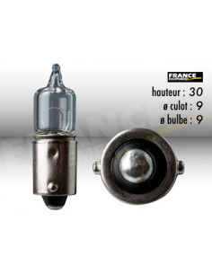 AMPOULE TEMOIN AVEC CULOT BA9S 12V10W