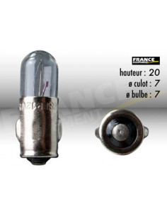 AMPOULE TEMOIN AVEC CULOT BA7S 12V2W