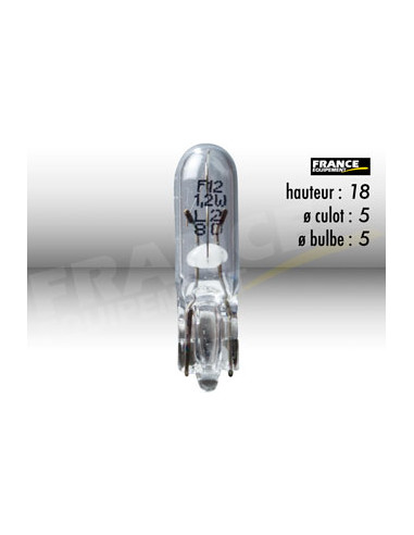 AMPOULE TEMOIN SANS CULOT W2x4.6D 12V1,2W