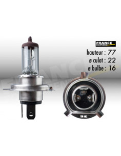 AMPOULE CODE HALOGENE H4 P43T 12V100/55W