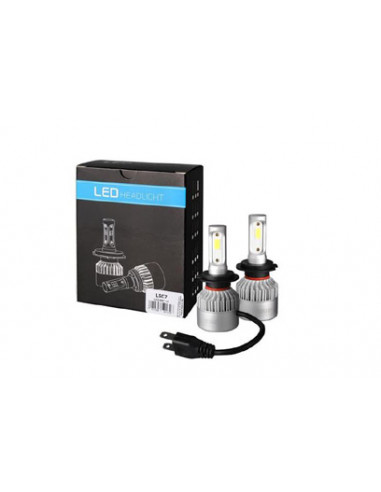 2 AMPOULES PHARE LED TYPE H7 12V55W - 8000 lumens/6500k