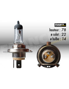 AMPOULE CODE HALOGENE H4 P43T 12V145/100W