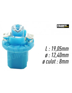 AMPOULE BLEU TYPE B8,5D/ BX8,5D 12V0.2W