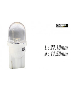AMPOULE TEMOIN BLANCHE SANS CULOT W2,1x9,5D/W5W-T10 12V0.29W