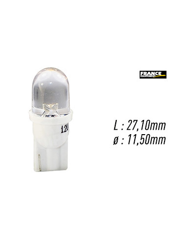 AMPOULE TEMOIN BLANCHE SANS CULOT W2,1x9,5D/W5W-T10 12V0.29W