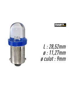 AMPOULE BLEU TYPE BA9S/T4W 12V0.29W