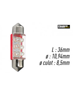 AMPOULE ROUGE TYPE S8,5D/C5W 12V0.37W