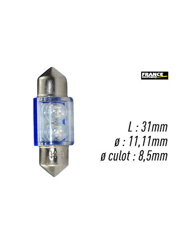 AMPOULE BLEU TYPE S8,5D/C5W 12V0.4W