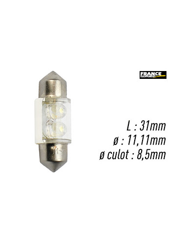 AMPOULE BLANCHE TYPE S8,5D/C5W 12V0.4W