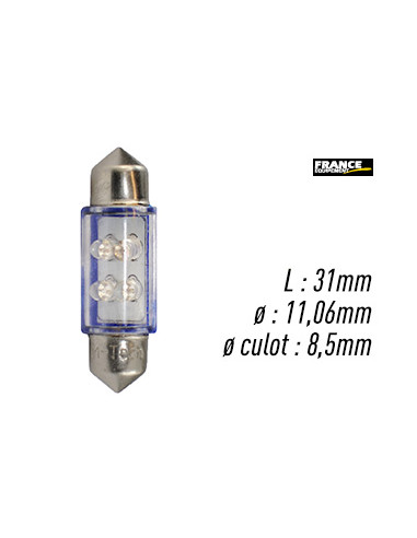 AMPOULE BLEU TYPE S8,5D/C5W 12V0.27W