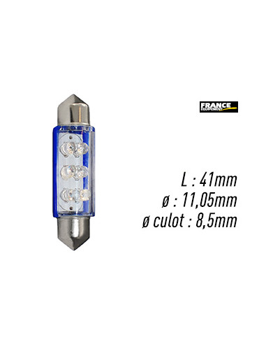 AMPOULE BLEU TYPE S8,5D/C5W 12V0.37W