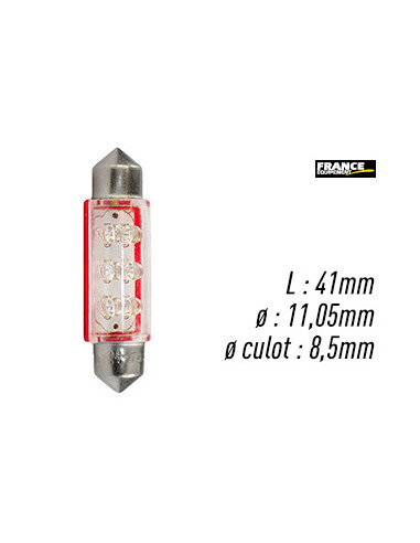 AMPOULE ROUGE TYPE S8,5D/C5W 12V0.37W