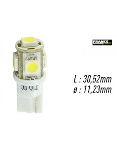 AMPOULE TEMOIN BLANCHE SANS CULOT W2,1x9,5D/W5W-T10 12V1.2W