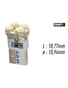 AMPOULE TEMOIN BLANCHE SANS CULOT W2,1x9,5D/W5W-T10 12V0.32W