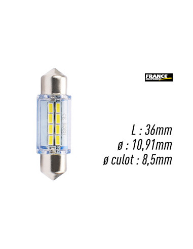 AMPOULE BLANCHE TYPE S8,5D/C5W 12V0.7W