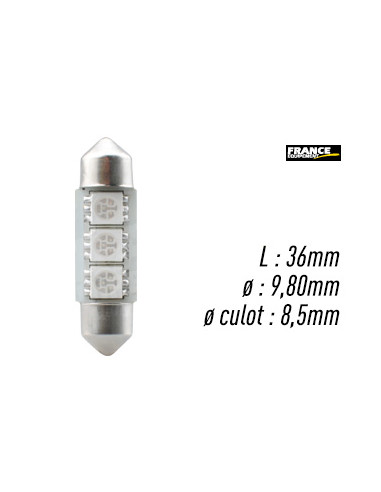 AMPOULE BLEU TYPE S8,5D/C5W 12V0.72W