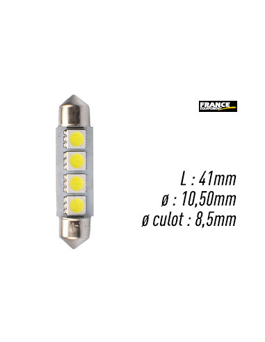 AMPOULE BLANCHE TYPE S8,5D/C5W 12V0.72W