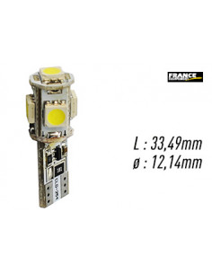 AMPOULE TEMOIN BLANCHE SANS CULOT W2,1x9,5D/W5W-T10 12V1.2W