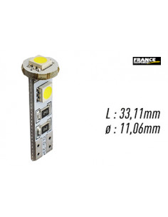 AMPOULE TEMOIN BLANCHE SANS CULOT W2,1x9,5D/W5W-T10 12V0.72W