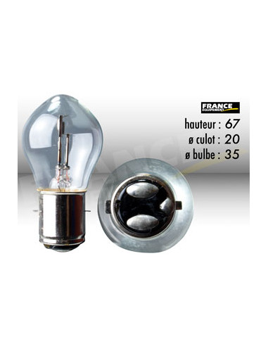 AMPOULE PHARE RING BA20D 12V45/40W