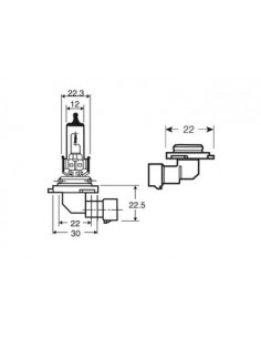 AMPOULE PHARE HALOGENE RING HB4 P22D 12V51W