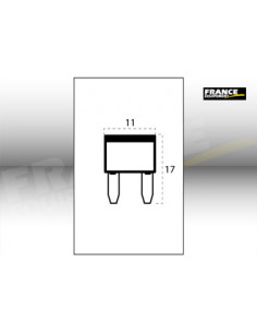 1 BLISTER DE 4 FUSIBLES PLATS MINIATURES