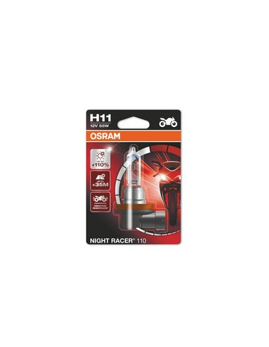 AMPOULE PHARE OSRAM H11 12V55W +110% NIGHT RACER