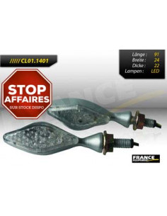 Paire de clignotants, alliage en aluminium, ampoule LED