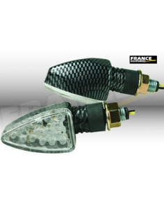 Paire de clignotants, tige courte, ampoule LED.