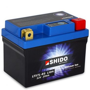 Batterie Lithium Ion SHIDO pour moto LTX7L-BS dans votre boutique-All-bikes