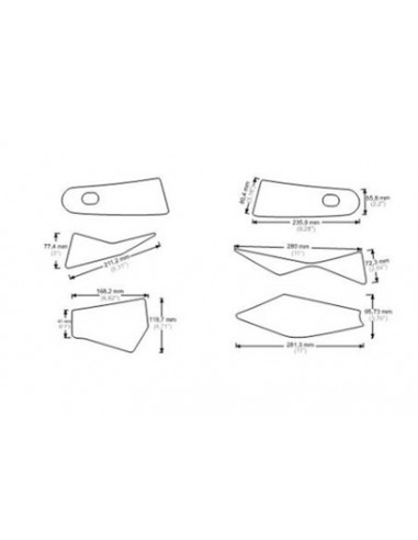 Protège Réservoir HDR  (6 Pièces) pour KAWASAKI