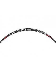 Kit déco de 8 stickers pour Jantes AV + AR  "MONSTER"  Blanc