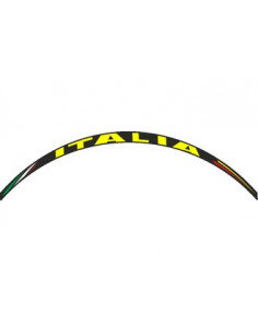 Kit déco de 8 stickers pour Jantes AV+AR "ITALIA" Jaune