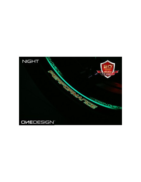 Kit déco de 8 stickers Fluorescent pour Jantes AV+AR "PERFORMANCE"