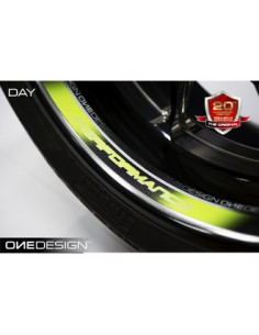 Kit déco de 8 stickers Fluorescent pour Jantes AV+AR "PERFORMANCE"