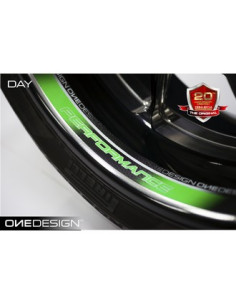 Kit déco de 8 stickers Fluorescent pour Jantes AV+AR "PERFORMANCE"