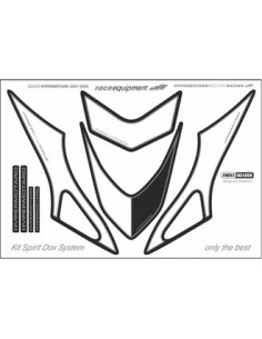 Kit graphique de protection frontale   HYPERMOTARD  2007-2012 2