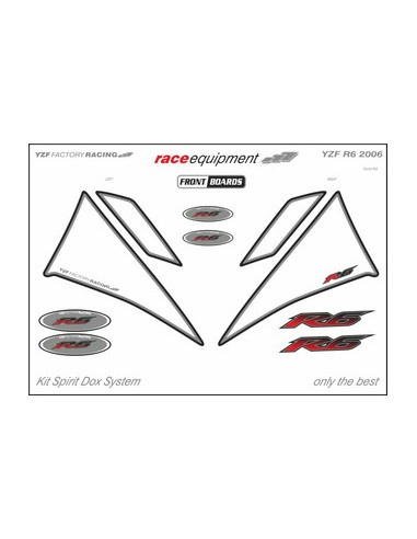 Kit graphique de protection frontale   YZF FACTORY RACING