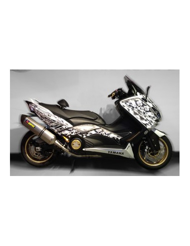 Kit Adhésif graphique pour YAMAHA T-MAX -Version Gris-Blanc Camouflage