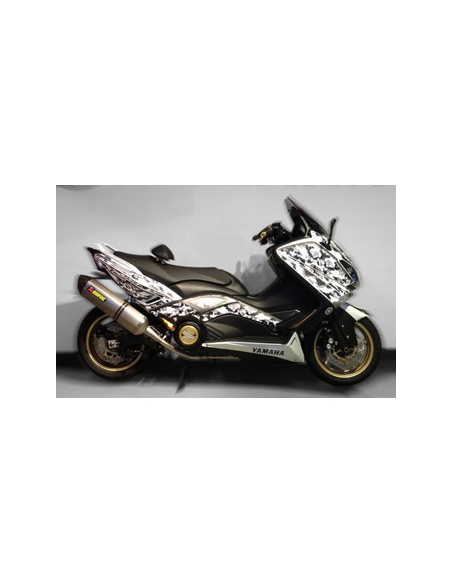 Kit Adhésif graphique pour YAMAHA T-MAX -Version Gris-Blanc Camouflage