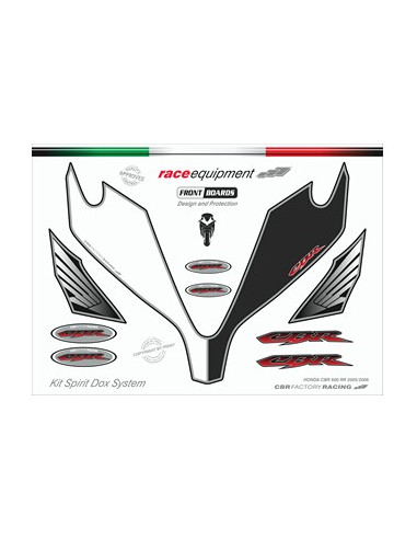 Kit graphique de protection frontale   CBR FACTORY RACING